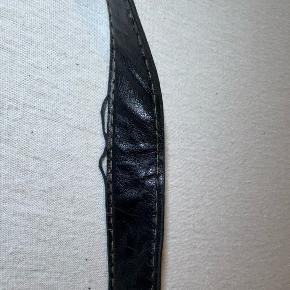 Joe Boxer Black Leather Shoulder Bag - Picture 5 of 5